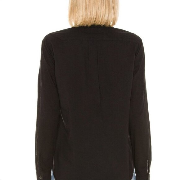 Velvet by Graham & Spencer  Black Cotton Button Up Long Sleeve Shirt XS - Picture 2 of 12